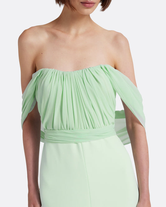 Iselle Dress Long in Sea Glass