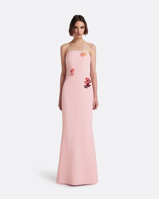 safiyaa dress Crystal-embellished caped gown This Safiyaa maxi dress features floral appliqus Kalika Monochrome Long Dress