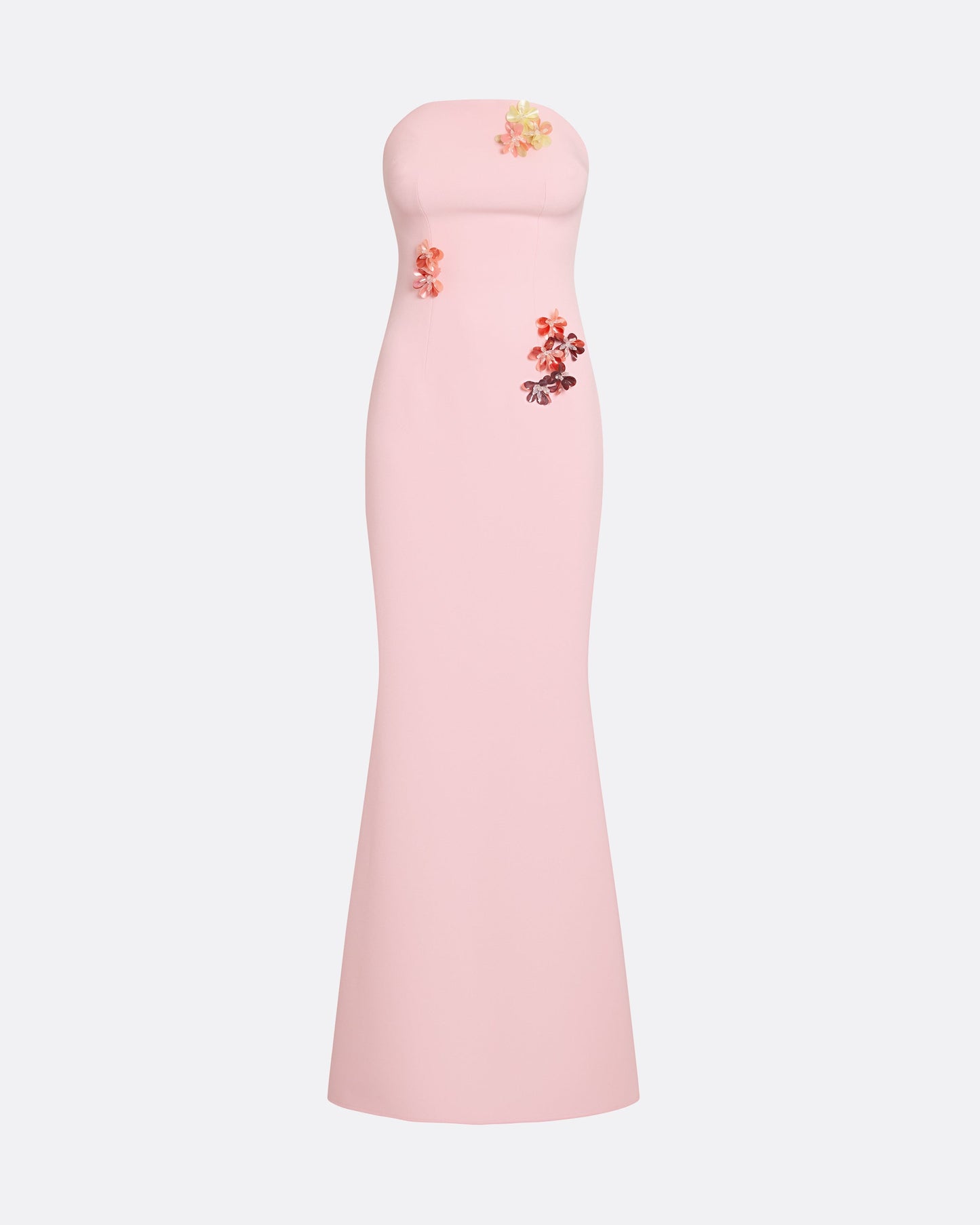 Soshin Long Dress in Lychee with Embroidery
