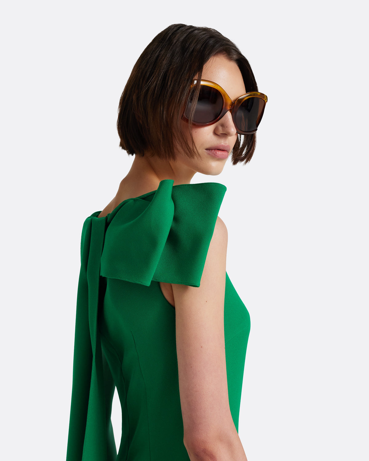 Mallory Long Dress in Jewel Green