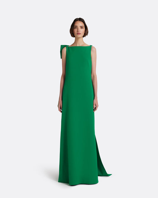 safiyaa green dress Millie Long Dress in Jewel Green – Maison Safiyaa USA main image 1
