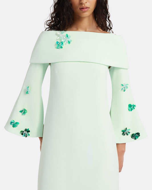 Cielle Long Dress with Pheobe Harness in Sea Glass