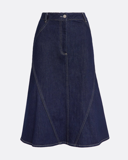 Luisella Denim Skirt in Dark Wash