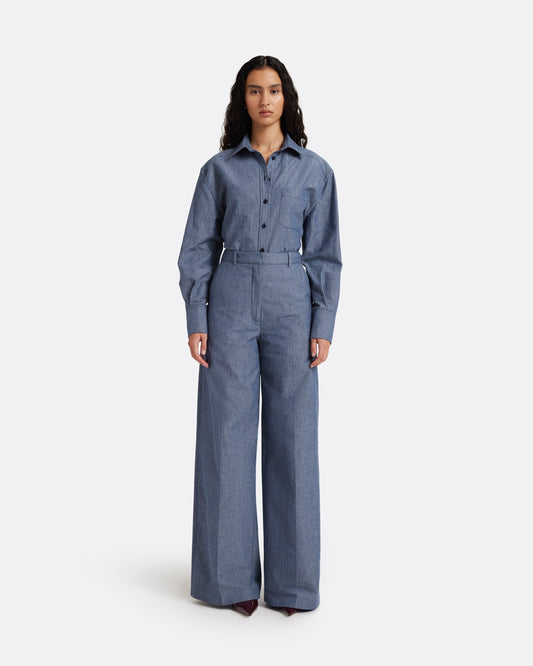 Touca Trouser in Blue blend