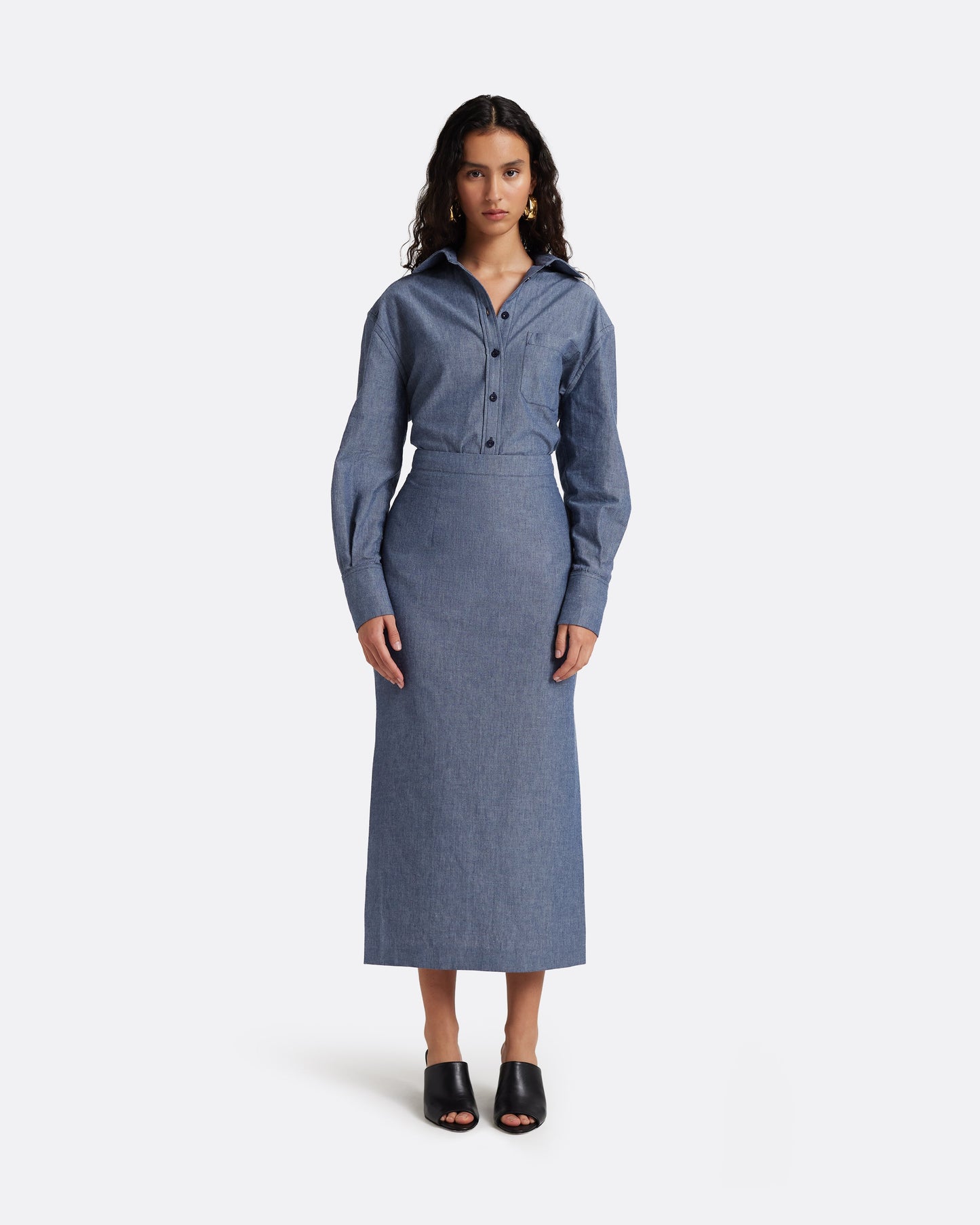 Kyoto Skirt in Blue Blend