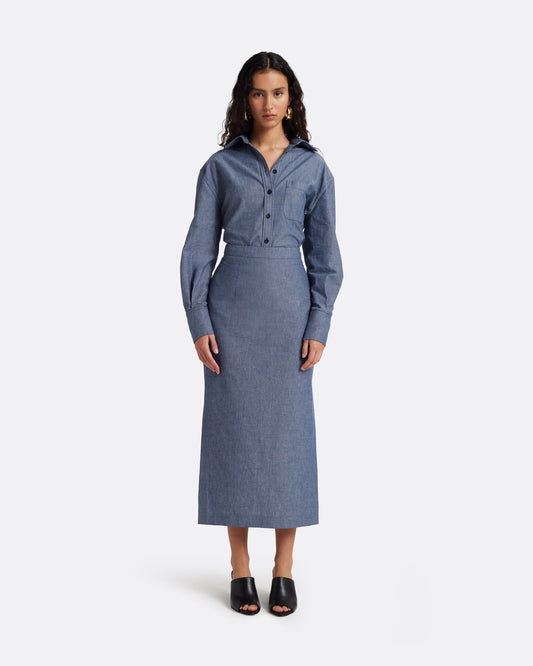 Kyoto Skirt in Blue Blend