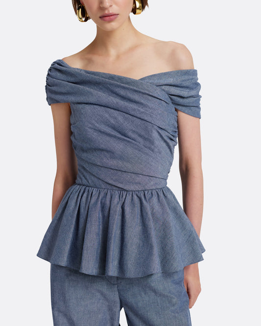Melanie Top in Blue Blend