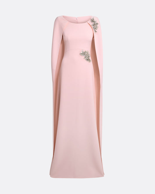 Yuna Long Dress in Sea Glass with Silver