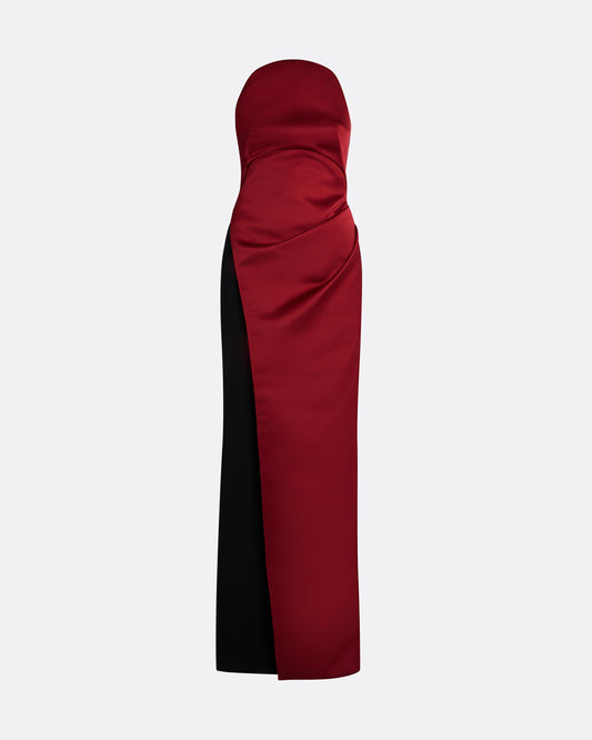 Misaki Long Dress in Swinton on Black