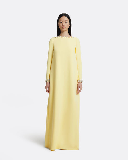 Naimal Pale Yellow Long Dress