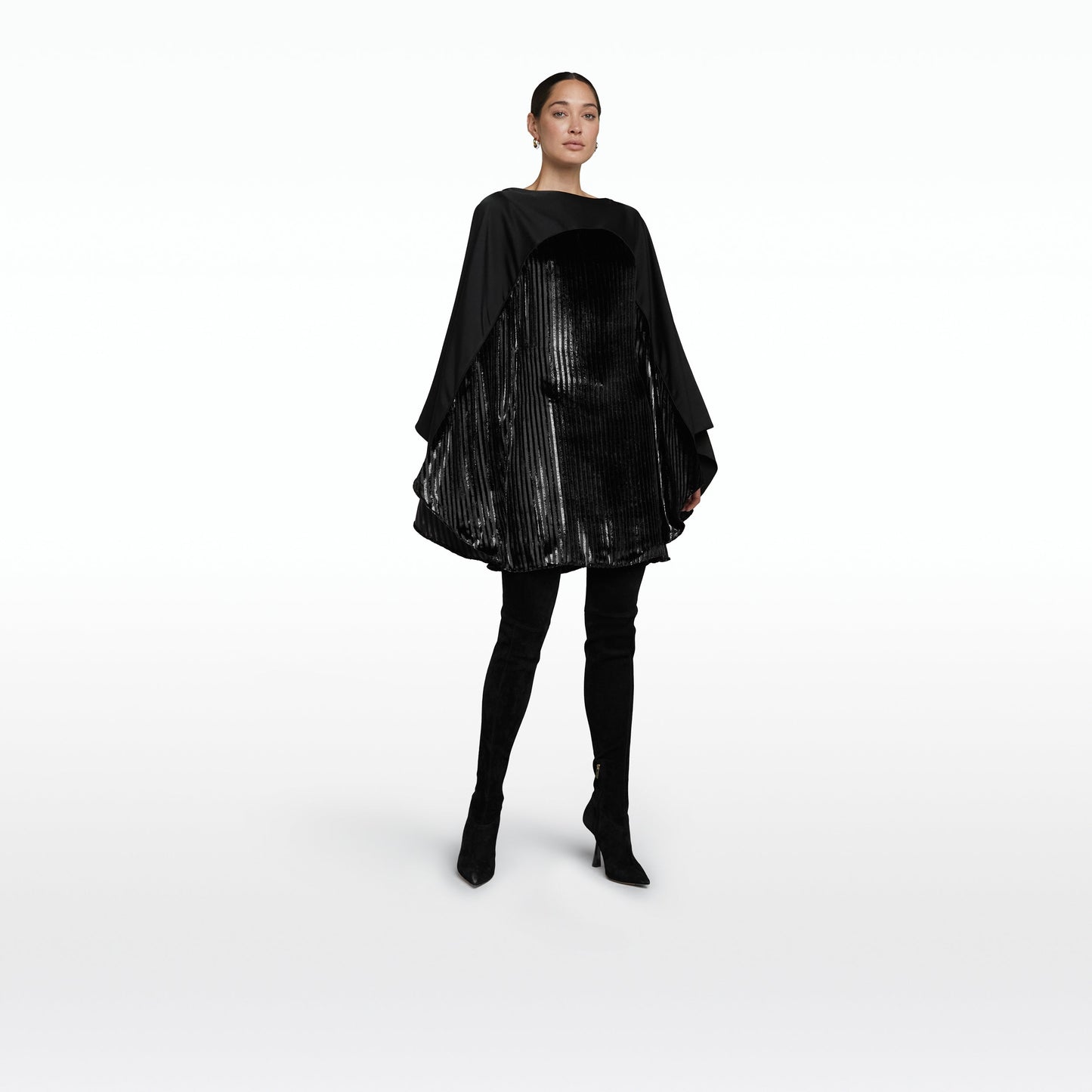 Almana Black Short Dress