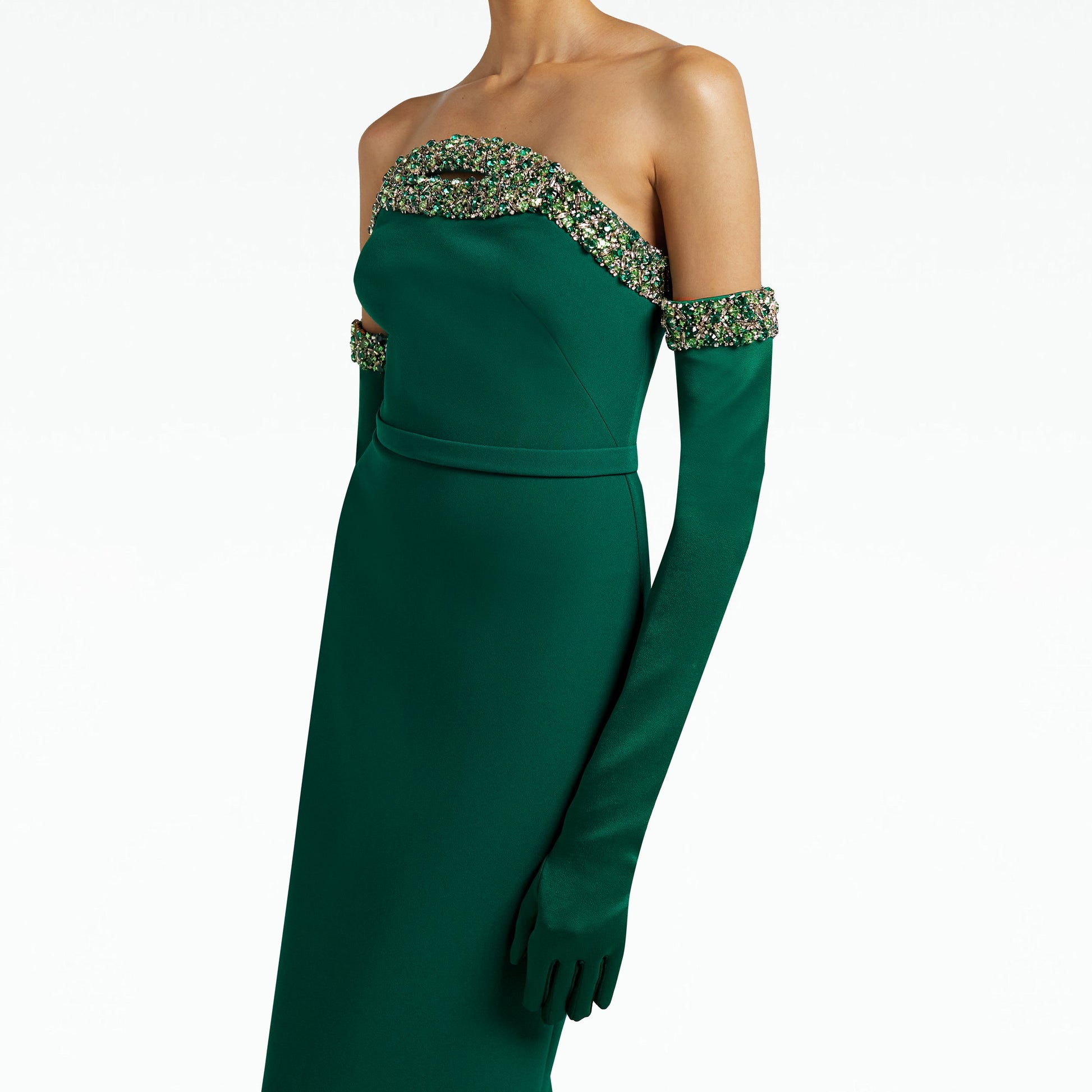Donatella Botanic Long Dress With Antonia Gloves – Maison Safiyaa USA