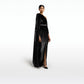 Chiara Black Long Dress With Embroidered Belt
