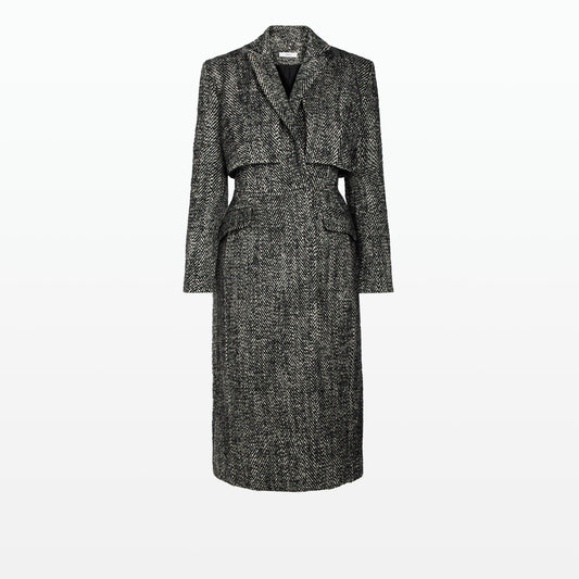 Ennis Black Wool Coat