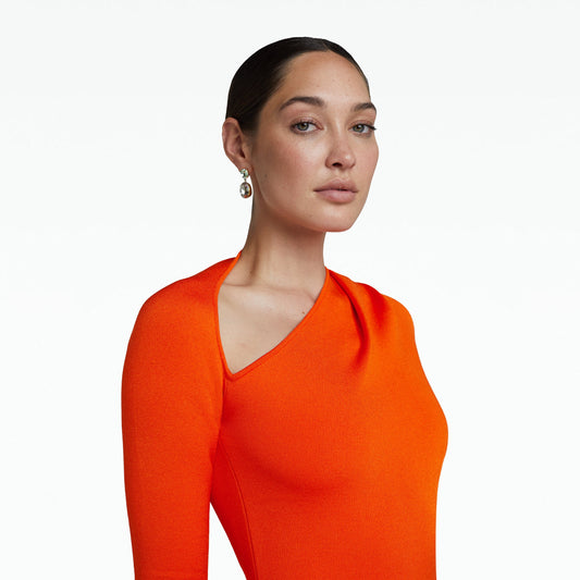 Leonie Flame Knit Midi Dress