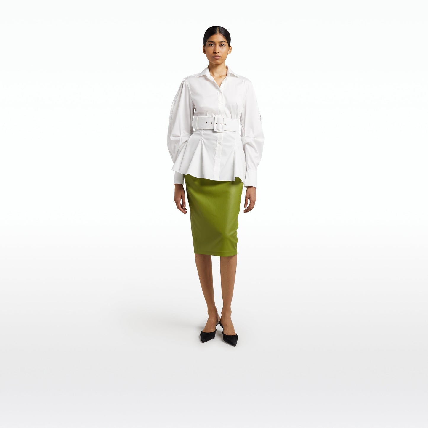 Kathryn Ivory Top With Belt