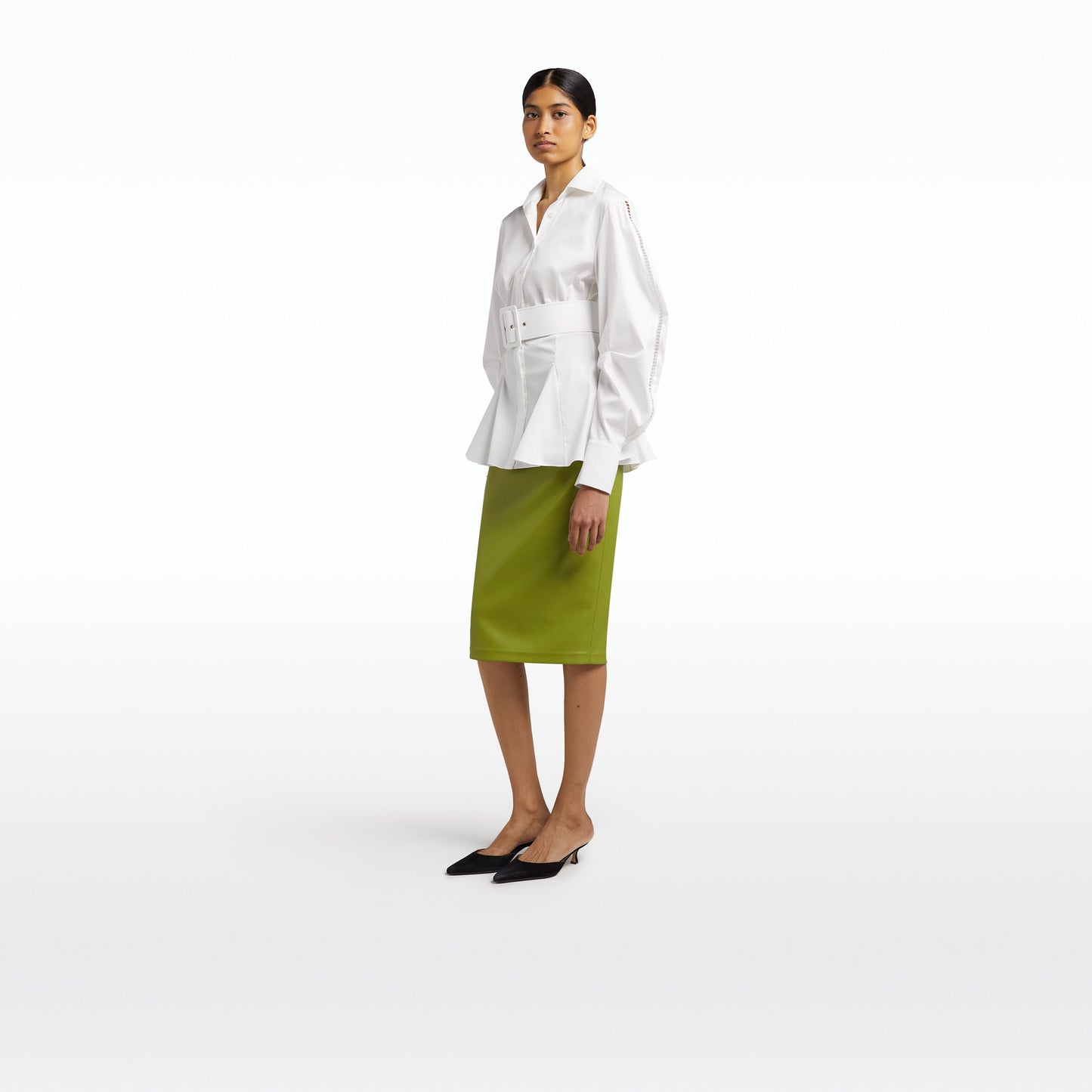 Kathryn Ivory Top With Belt