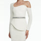 Aime Ivory Top With Embroidered Belt