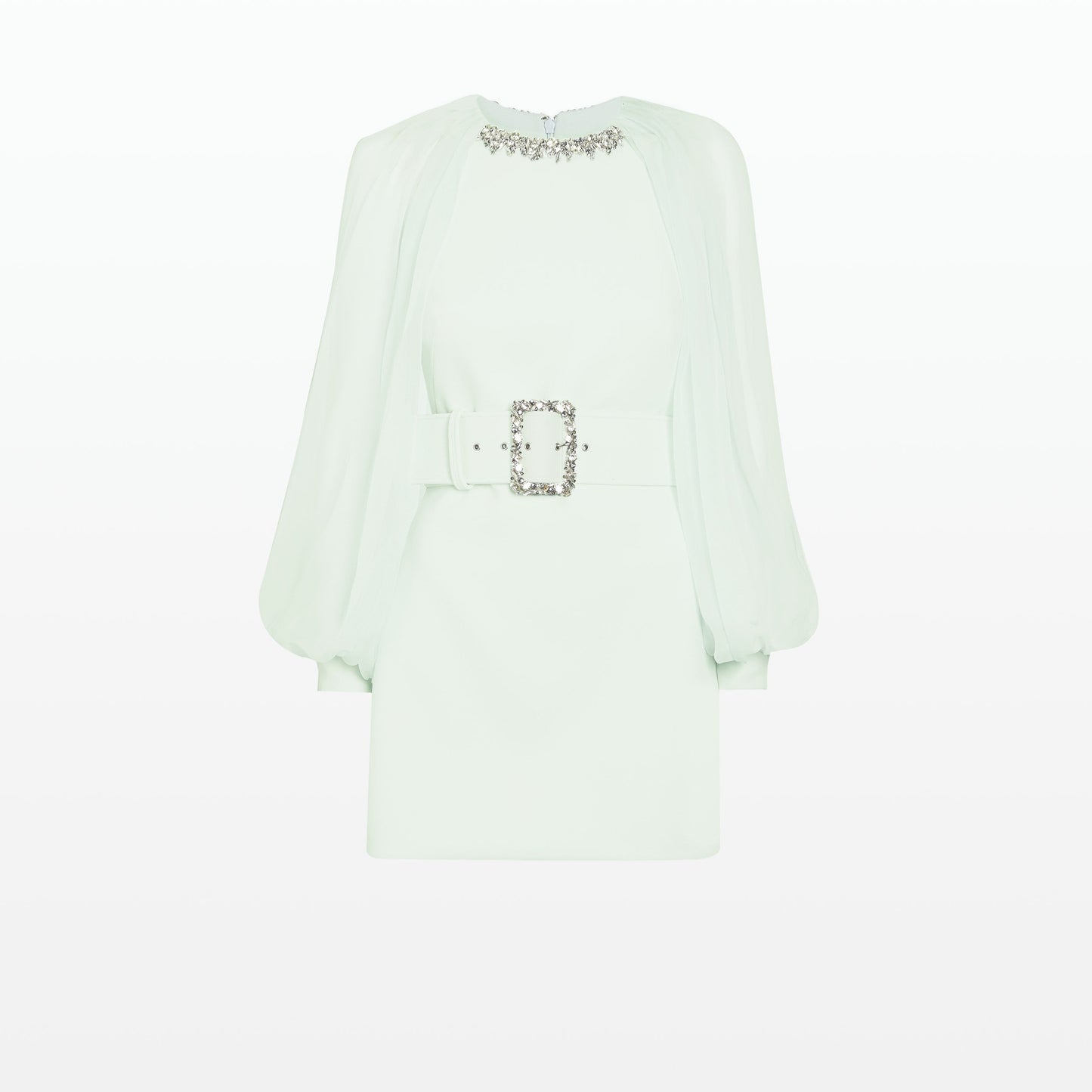 Caoimhe Spearmint Top With Embroidered Belt