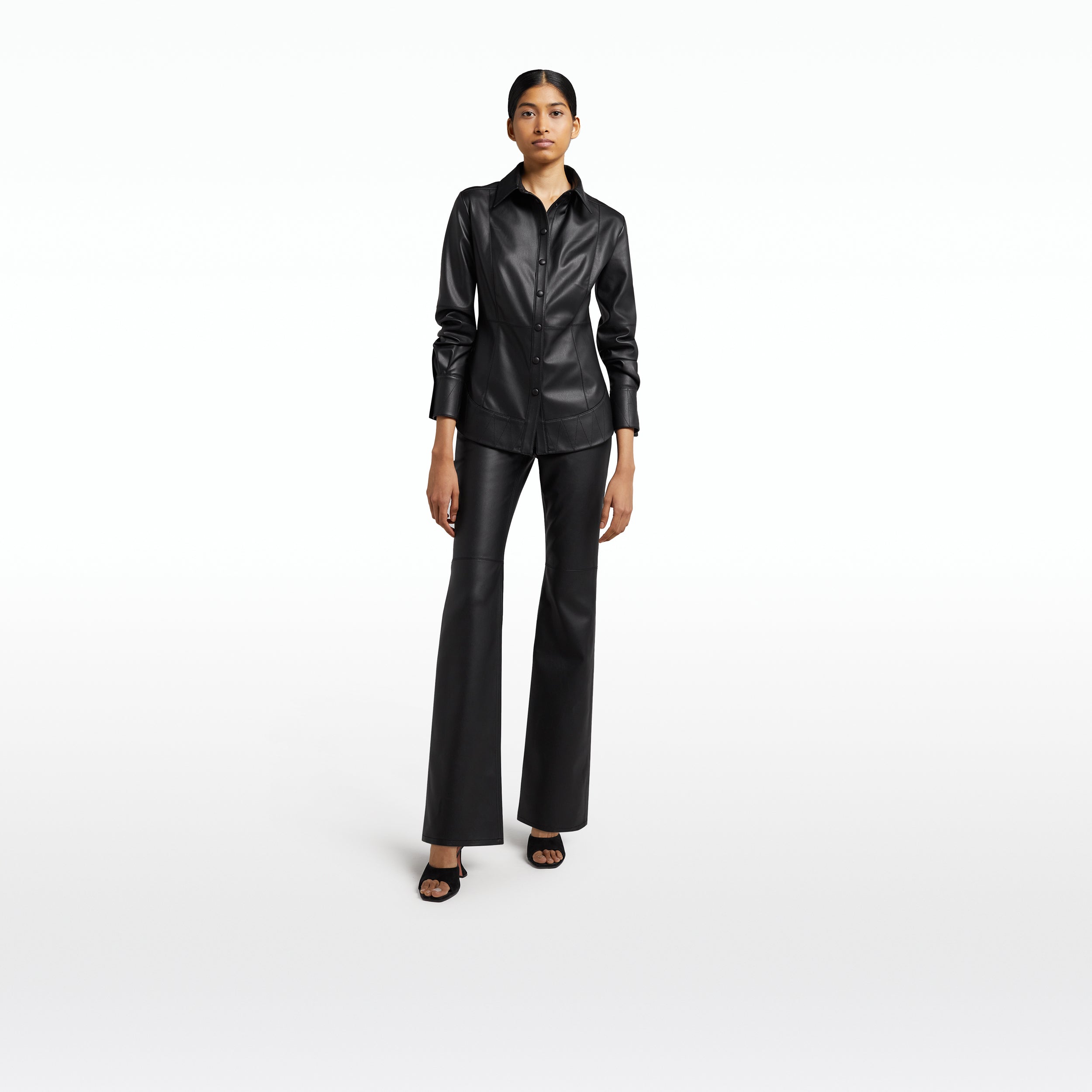 Ellie Black Vegan Leather Top