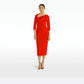 Duan Cherry Red Midi Dress