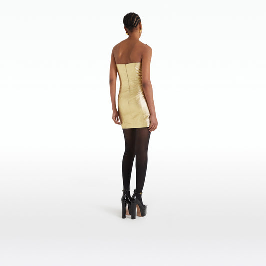 Daxton Gold Short Dress