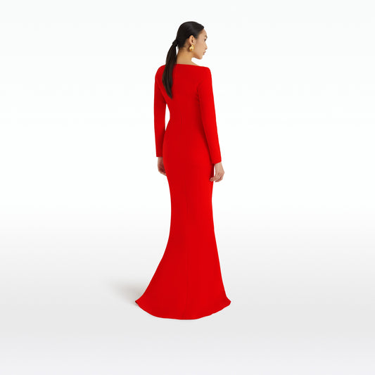 Wilson Cherry Red Long Dress