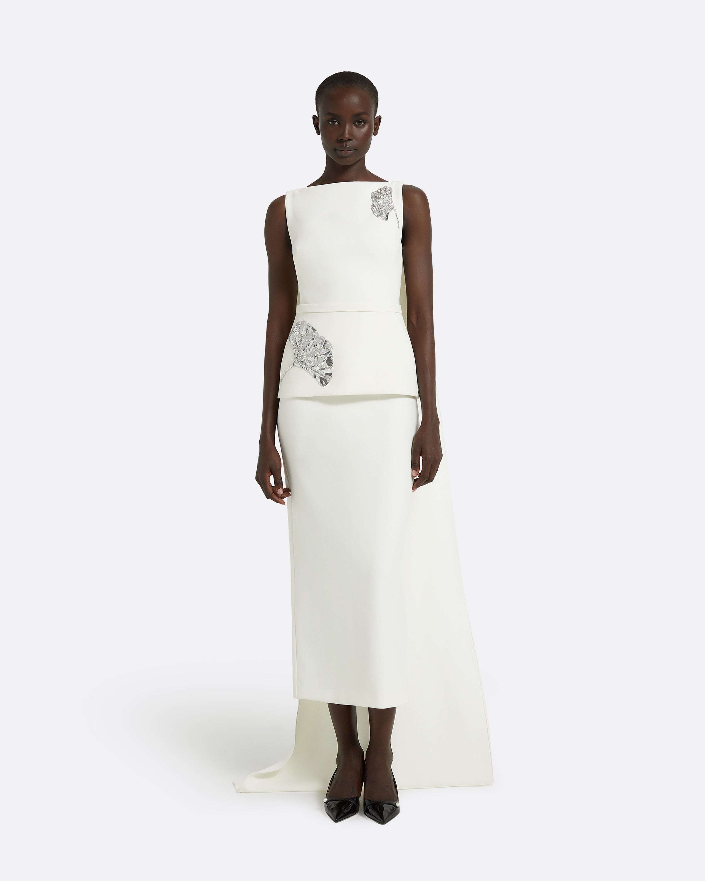 Cemile Ivory Midi Dress