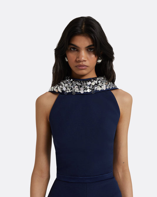 Luna Maritime Embroidered Jumpsuit