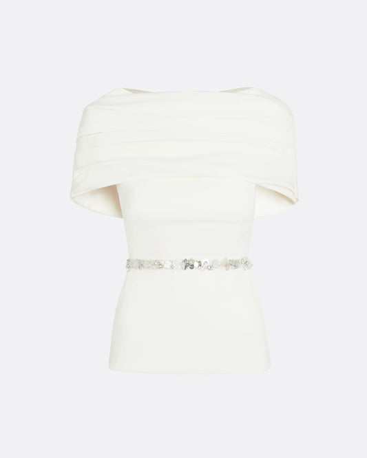 Loura Ivory Embroidered Top