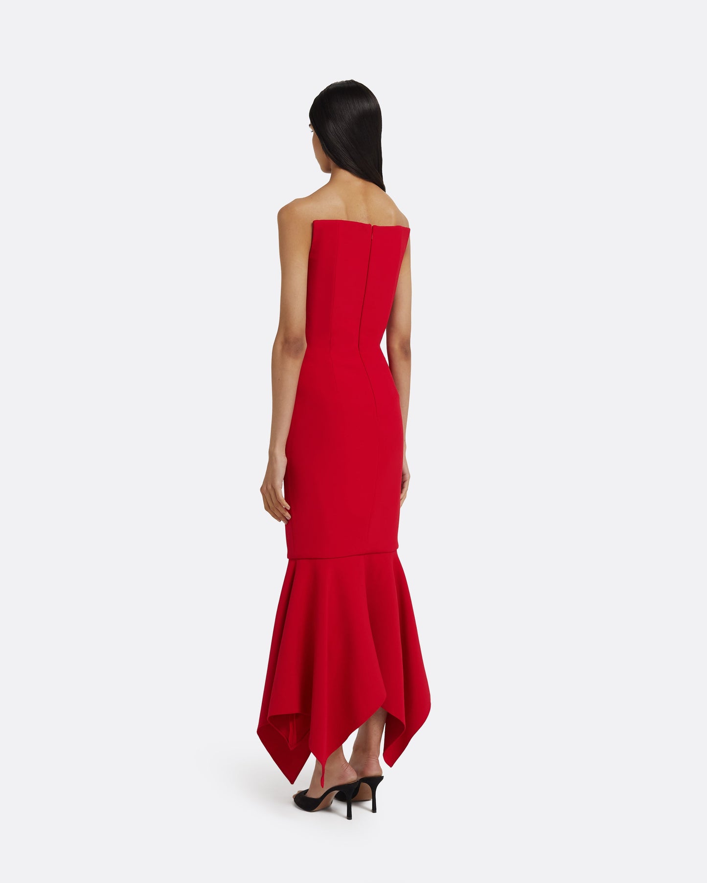 Tegan Midi Dress in Crimson