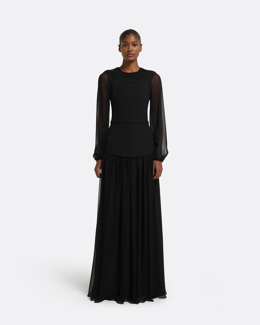 Finley Long Dress in Black