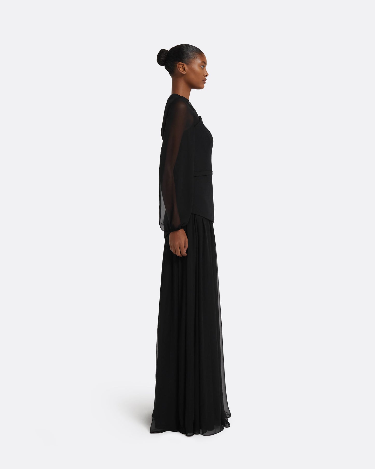 Finley Long Dress in Black