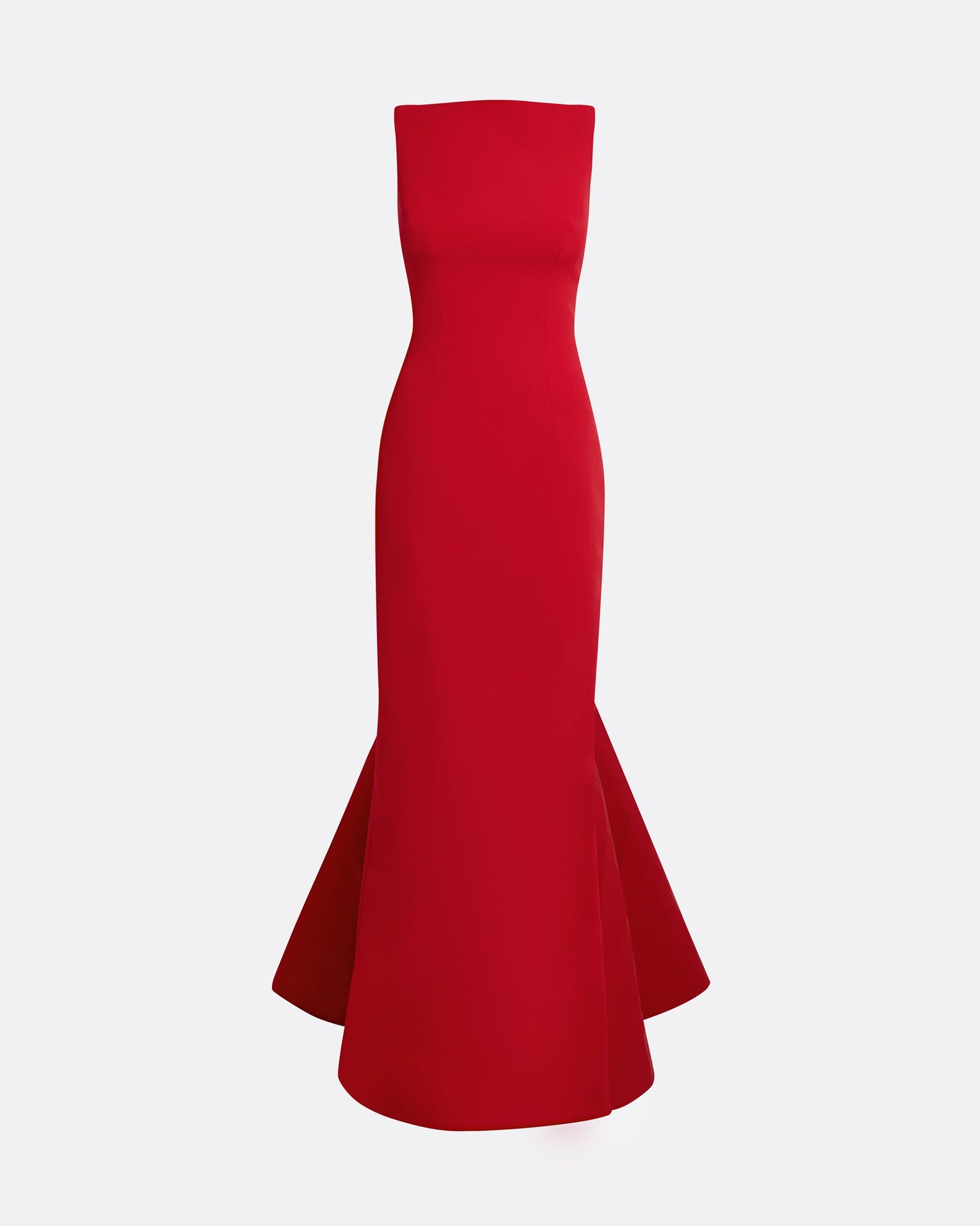 Sloane Long Dress in Lacquer Red on Crimson