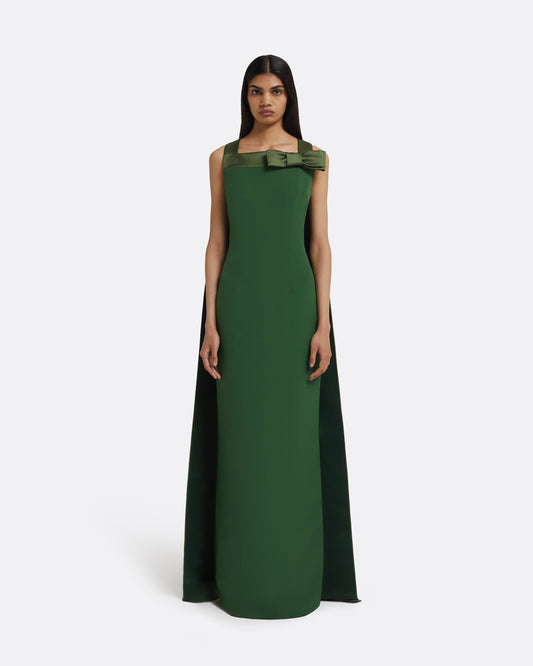 Harley Long Dress in Moss Green