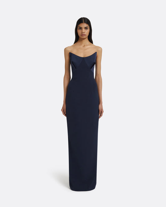 Drew Dress Long in Maritime Blue