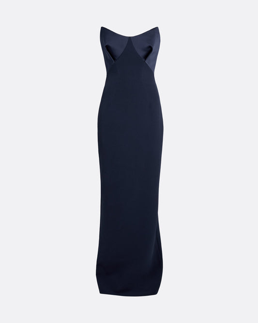 Drew Dress Long in Maritime Blue