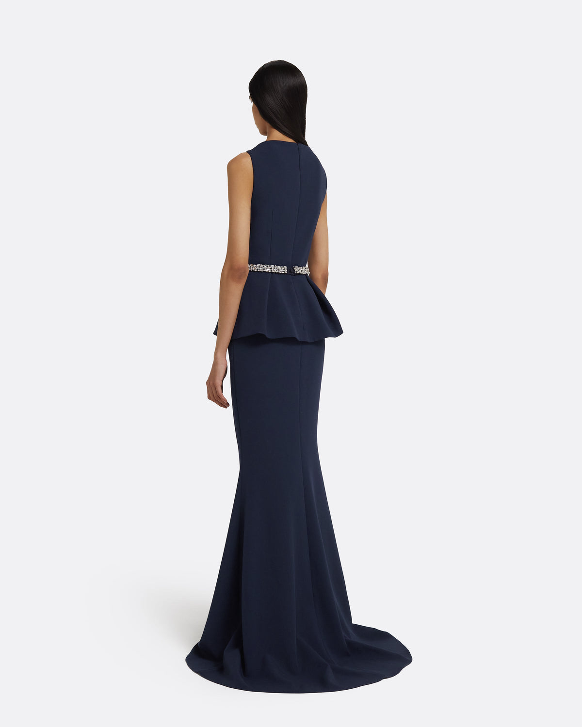 Carter Long Dress in Maritime with Crystal
