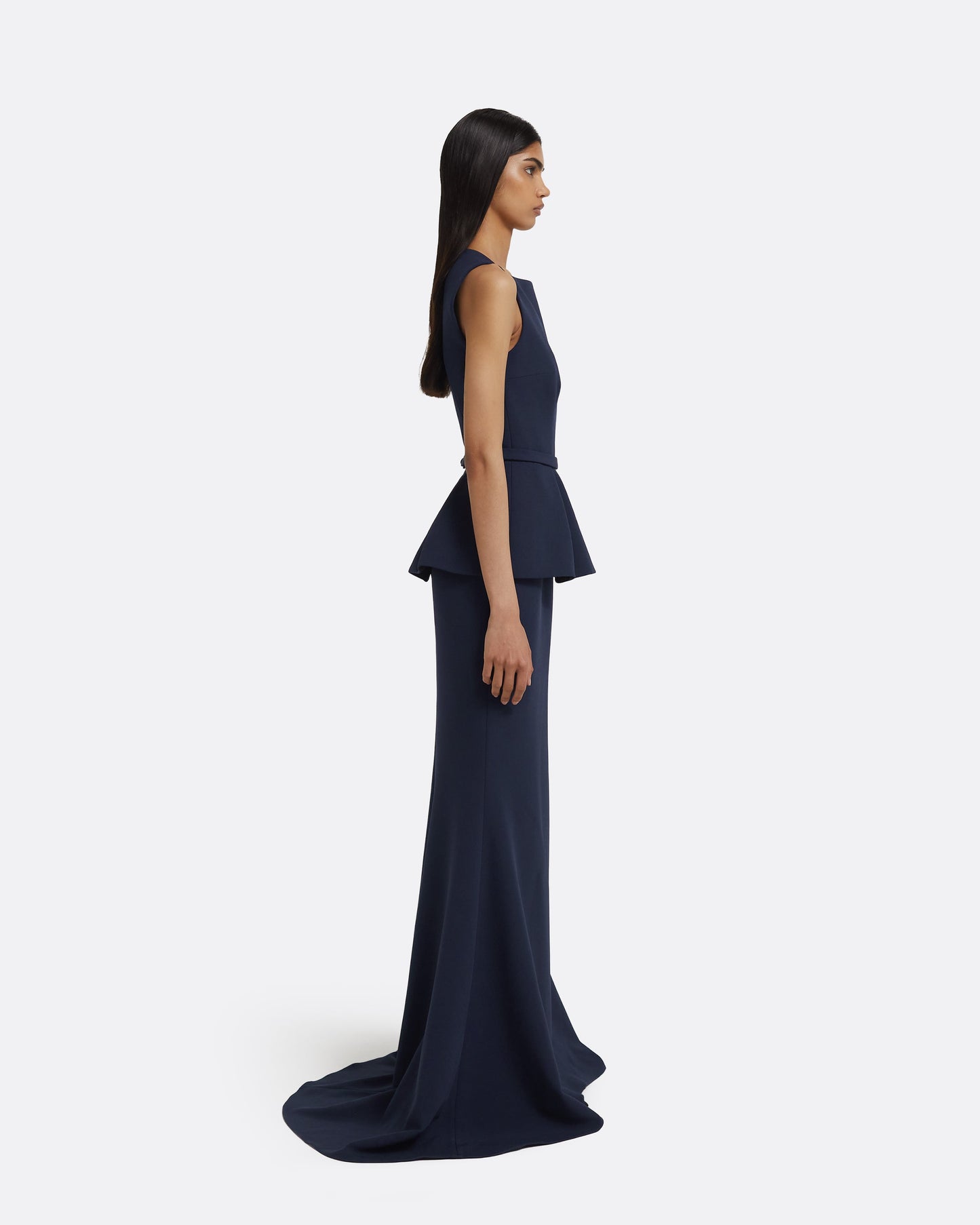Carter Long Dress in Maritime Blue