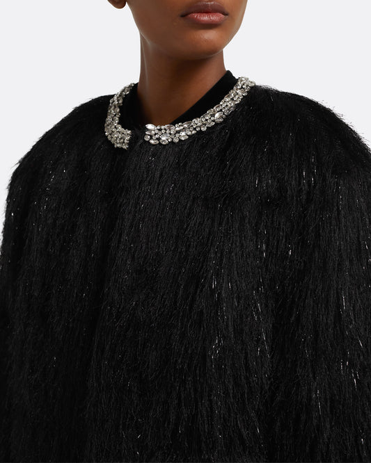 Ivy Jacket in Black with Crystal