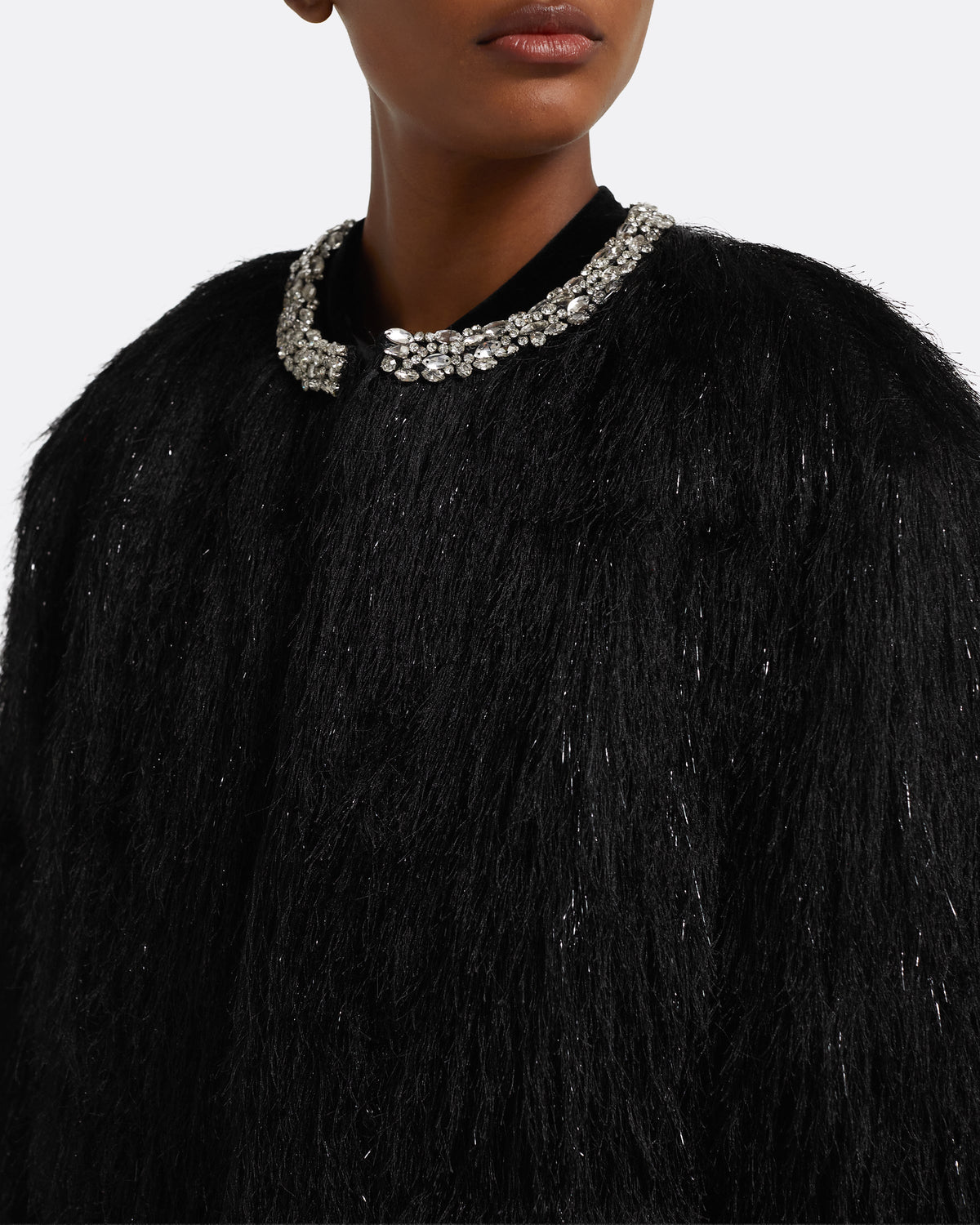 Ivy Jacket in Black with Crystal