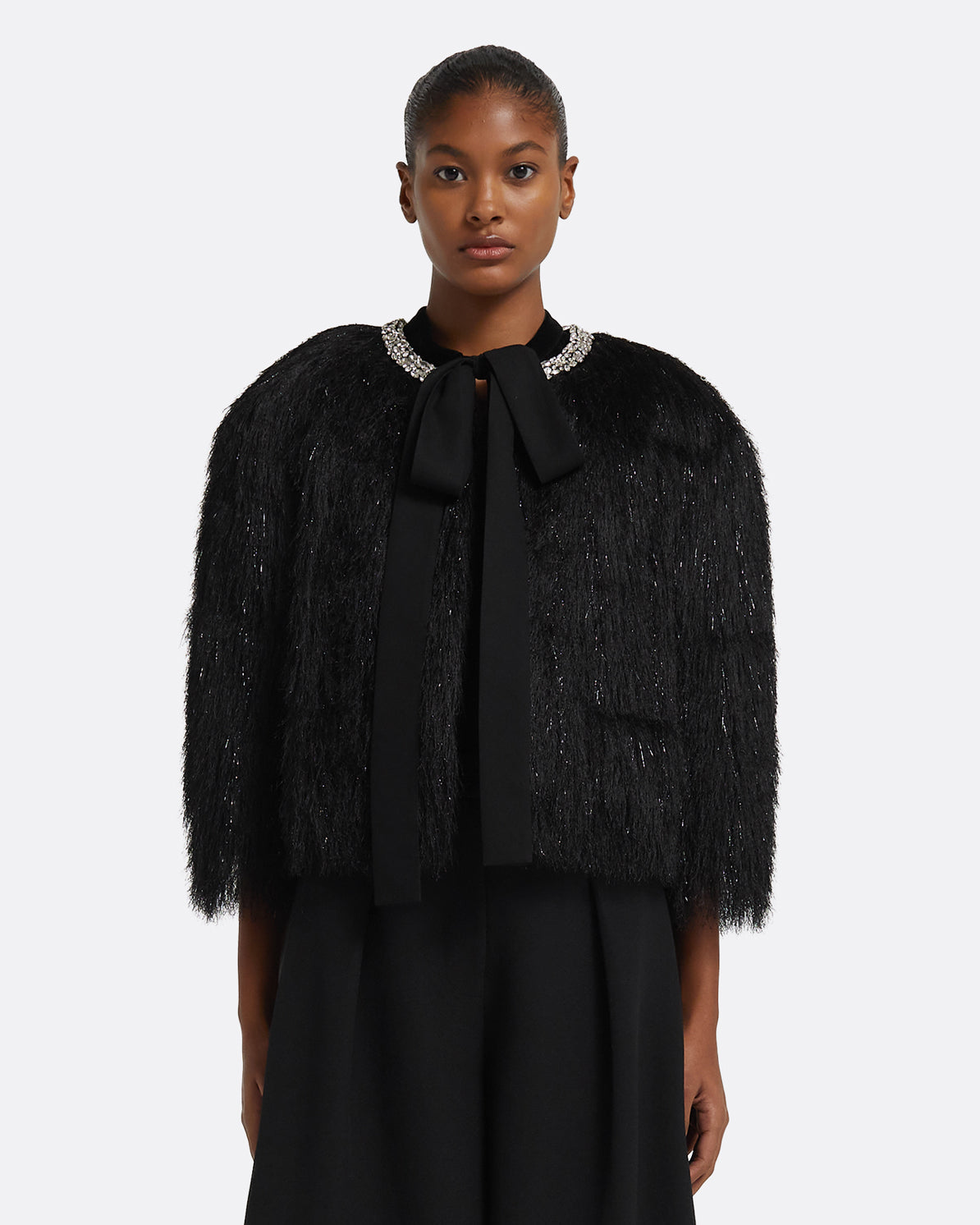 Ivy Jacket in Black with Crystal