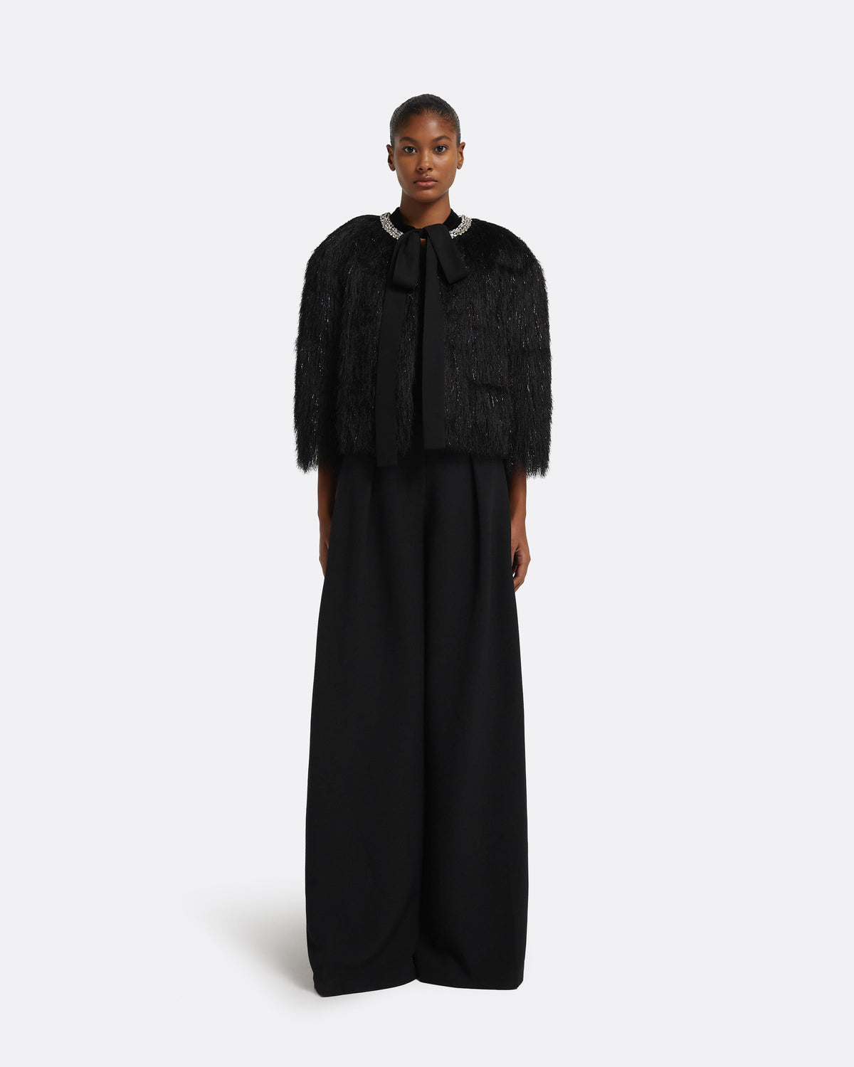 Ivy Jacket in Black with Crystal