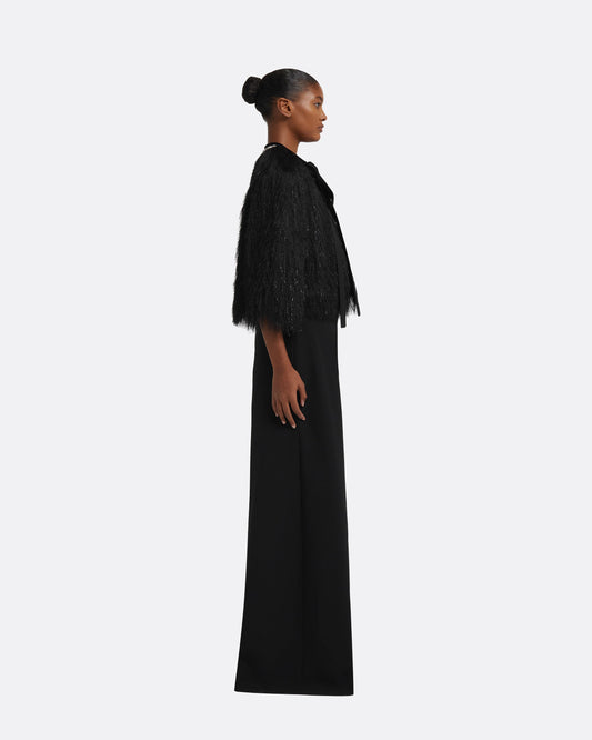 Ivy Jacket in Black with Crystal