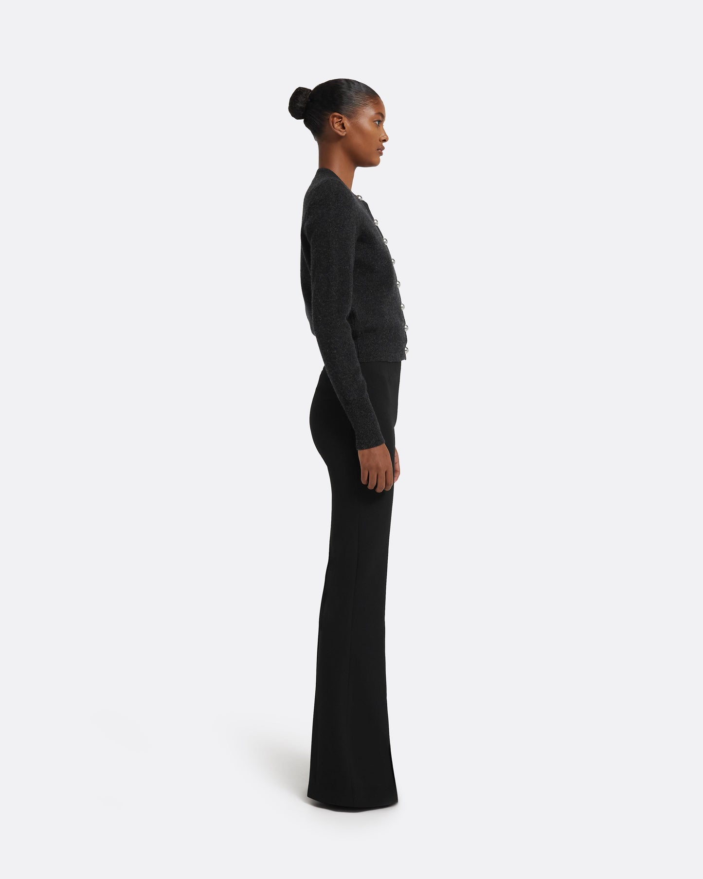 Selen Cardigan in Black Melange