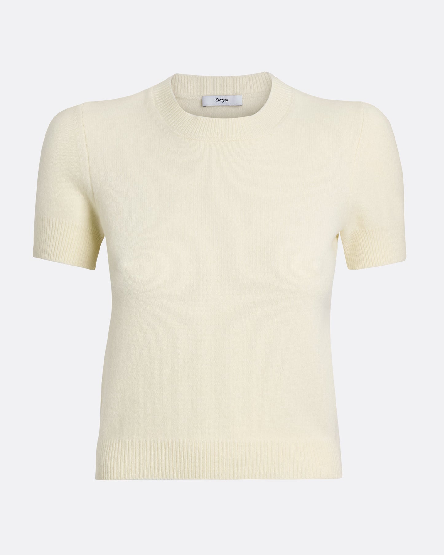 Zade Knitted T-Shirt in Ivory