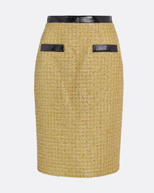Lucas Midi Skirt in Yellow Gold