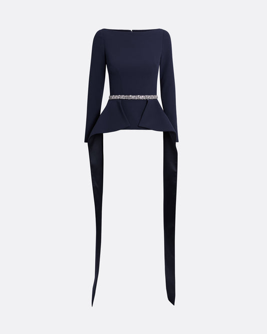 Dylan Top in Maritime With Crystal