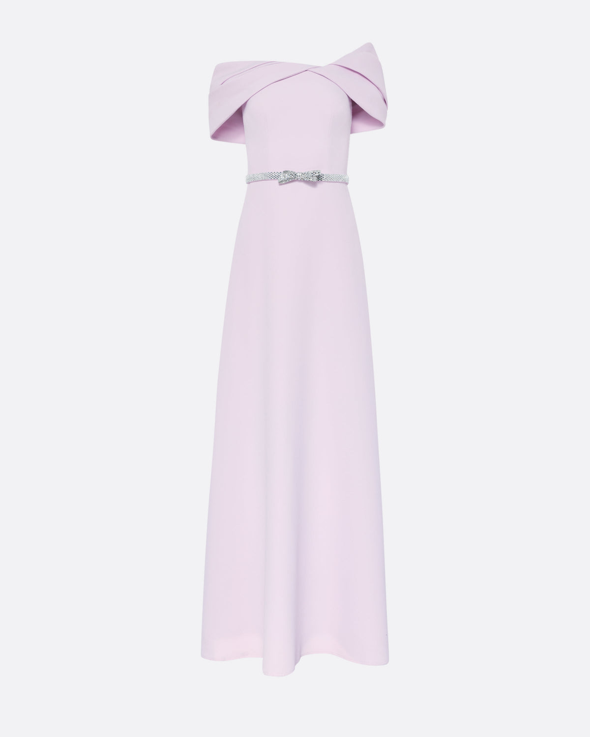 Jahna Embroidered Long Dress in Lilac Snow