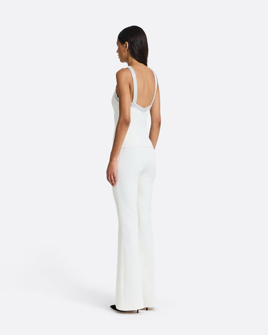Dienna Embroidered Top in Ivory
